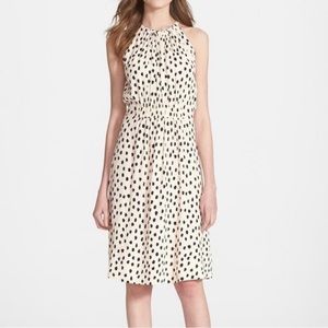 Kate Spade peach crepe leopard dress size 2